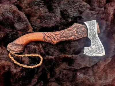 Hache Guerrière Viking - "Brise de l'Île de l'Aigle"-HERITAGE VIKING