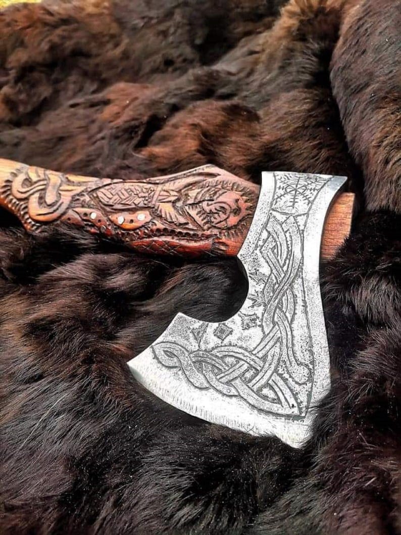 Hache Guerrière Viking - "Brise de l'Île de l'Aigle"-HERITAGE VIKING