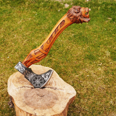 Hache Guerrière Viking - "Colère d'Huginn et Muninn"-HERITAGE VIKING