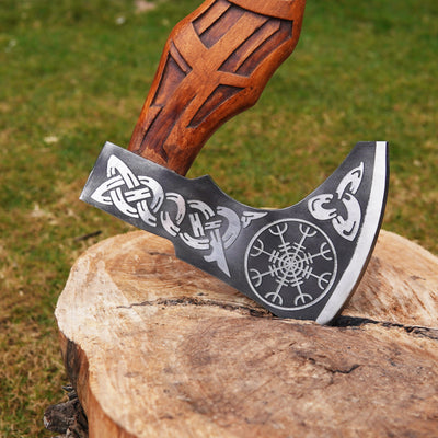 Hache Guerrière Viking - "Colère d'Huginn et Muninn"-HERITAGE VIKING