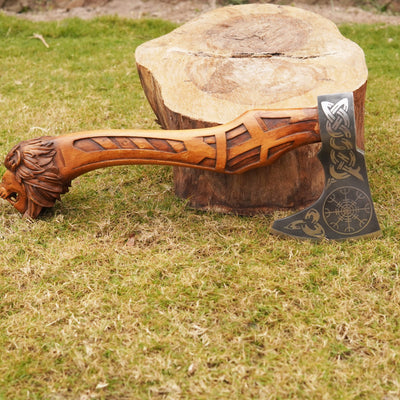 Hache Guerrière Viking - "Colère d'Huginn et Muninn"-HERITAGE VIKING