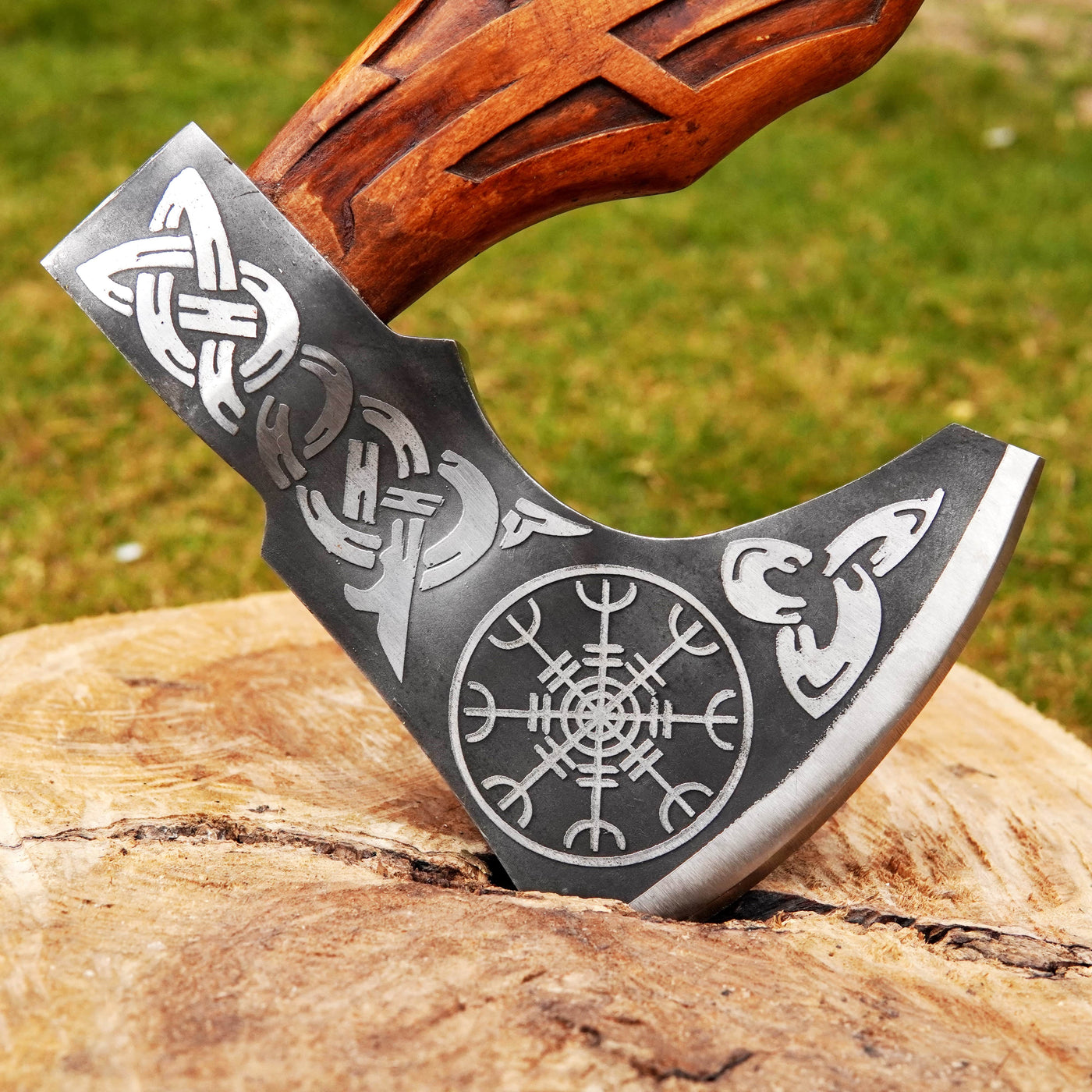 Hache Guerrière Viking - "Colère d'Huginn et Muninn"-HERITAGE VIKING