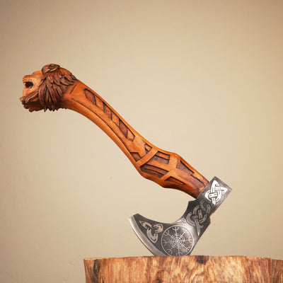 Hache Guerrière Viking - "Colère d'Huginn et Muninn"-HERITAGE VIKING