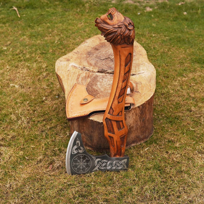 Hache Guerrière Viking - "Colère d'Huginn et Muninn"-HERITAGE VIKING