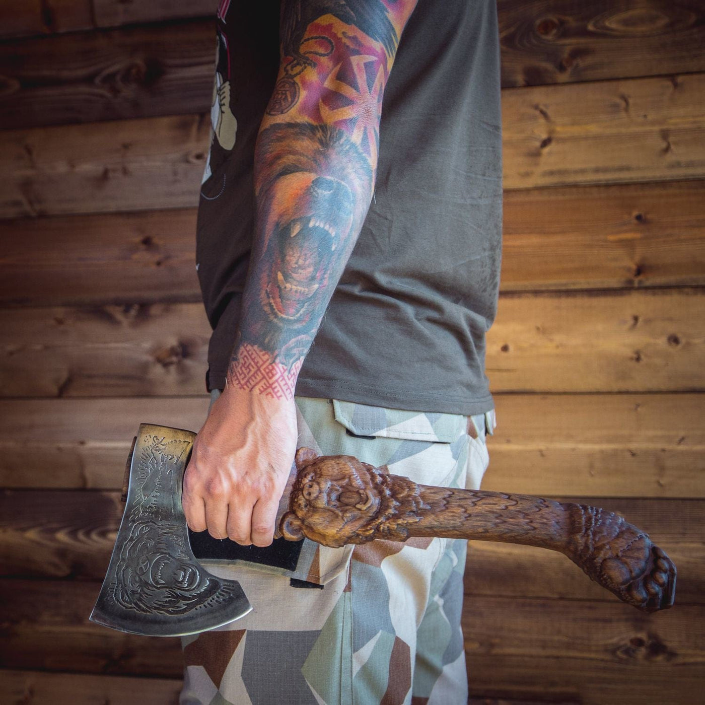 Hache Guerrière Viking - "Croc de l'Ours"-HERITAGE VIKING