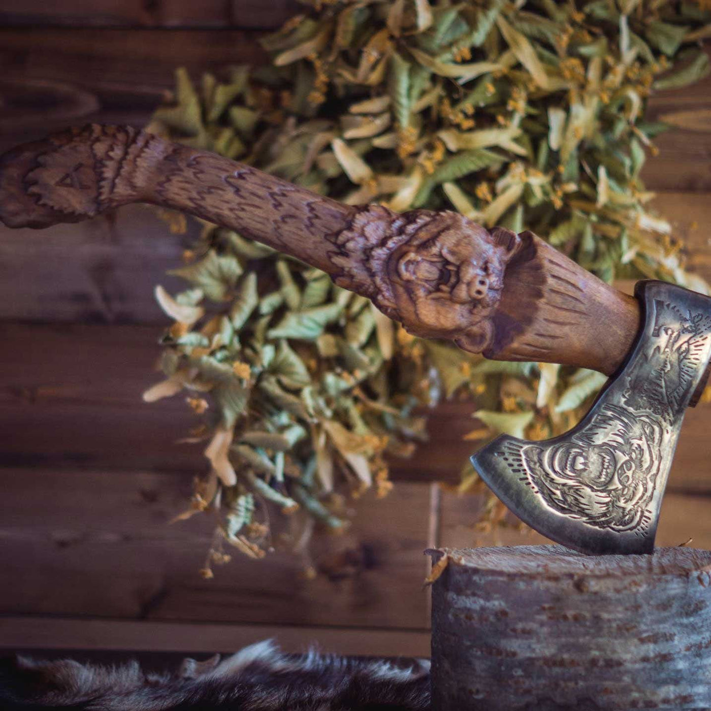 Hache Guerrière Viking - "Croc de l'Ours"-HERITAGE VIKING