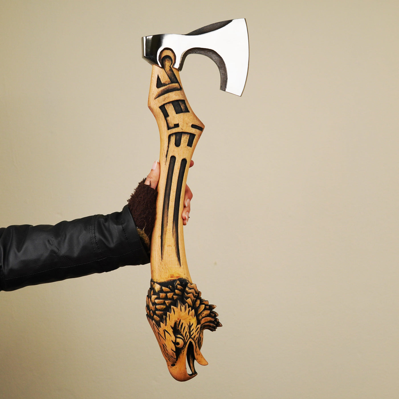 Hache Guerrière Viking - "Éclipse d'Hrafn et Skuggi"-HERITAGE VIKING