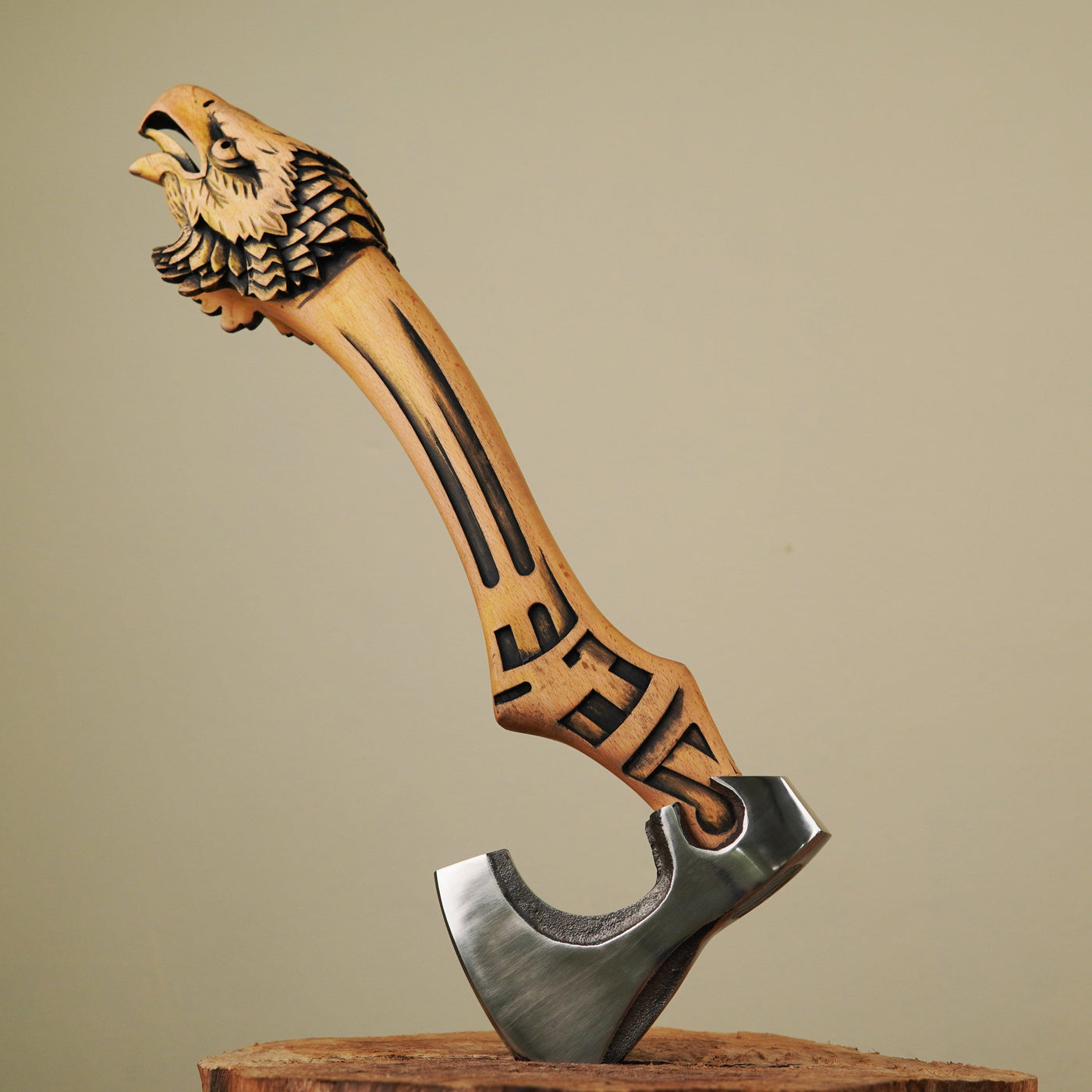 Hache Guerrière Viking - "Éclipse d'Hrafn et Skuggi"-HERITAGE VIKING