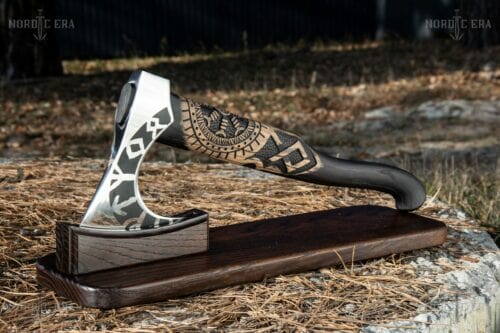 Hache Guerrière Viking - "Étoile de Birka"-HERITAGE VIKING