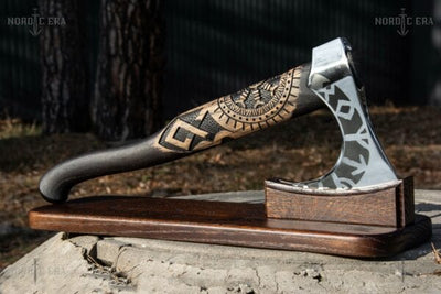 Hache Guerrière Viking - "Étoile de Birka"-HERITAGE VIKING