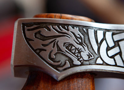 Hache Guerrière Viking - "Étoile des Sept Fjords"-HERITAGE VIKING