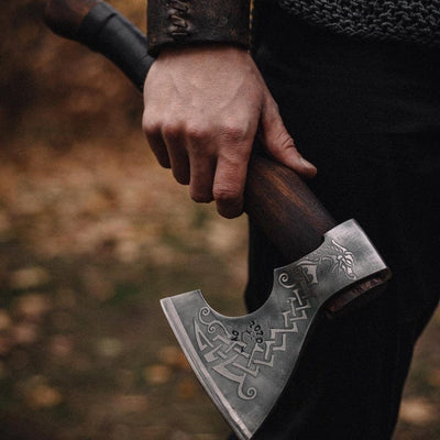 Hache Guerrière Viking - "Étoile du Nord"-HERITAGE VIKING