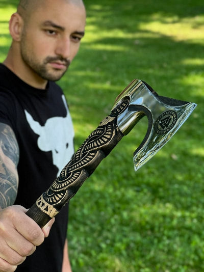 Hache Guerrière Viking - "Hache d'Égide"-HERITAGE VIKING