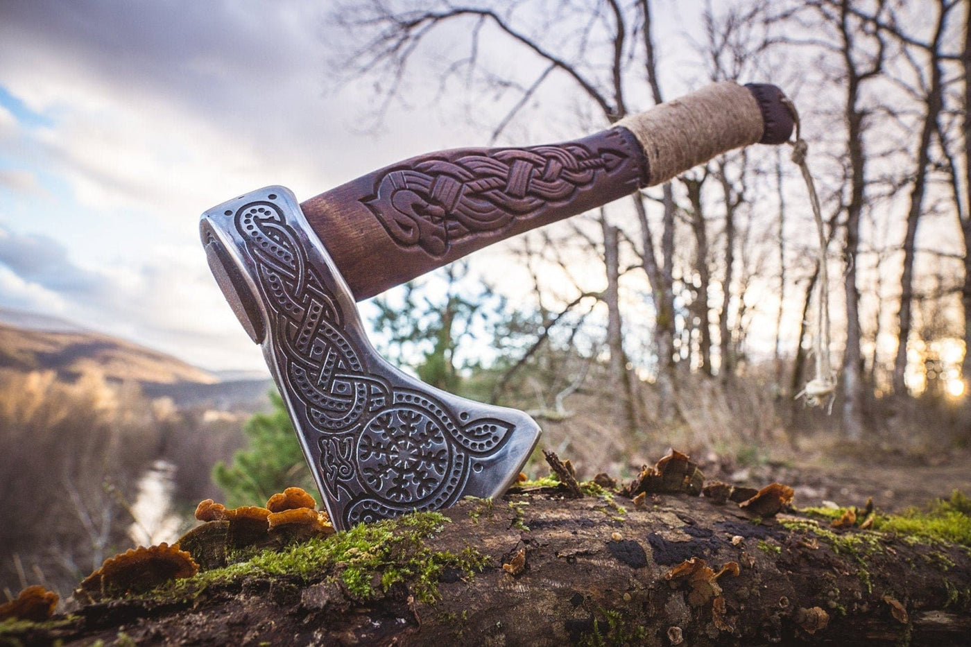 Hache Guerrière Viking - "Hache de Glace Éternelle"-HERITAGE VIKING