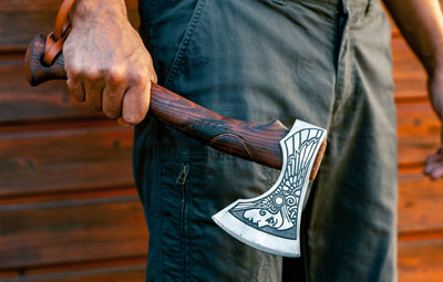 Hache Guerrière Viking - "Hache de l'Aurore Boréale"-HERITAGE VIKING