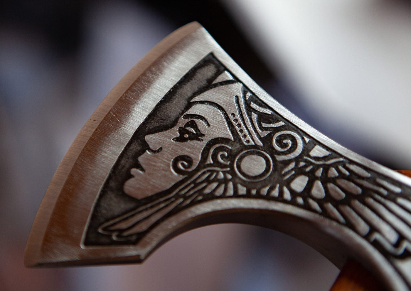 Hache Guerrière Viking - "Hache de l'Aurore Boréale"-HERITAGE VIKING