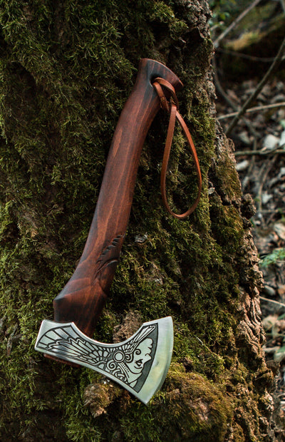 Hache Guerrière Viking - "Hache de l'Aurore Boréale"-HERITAGE VIKING