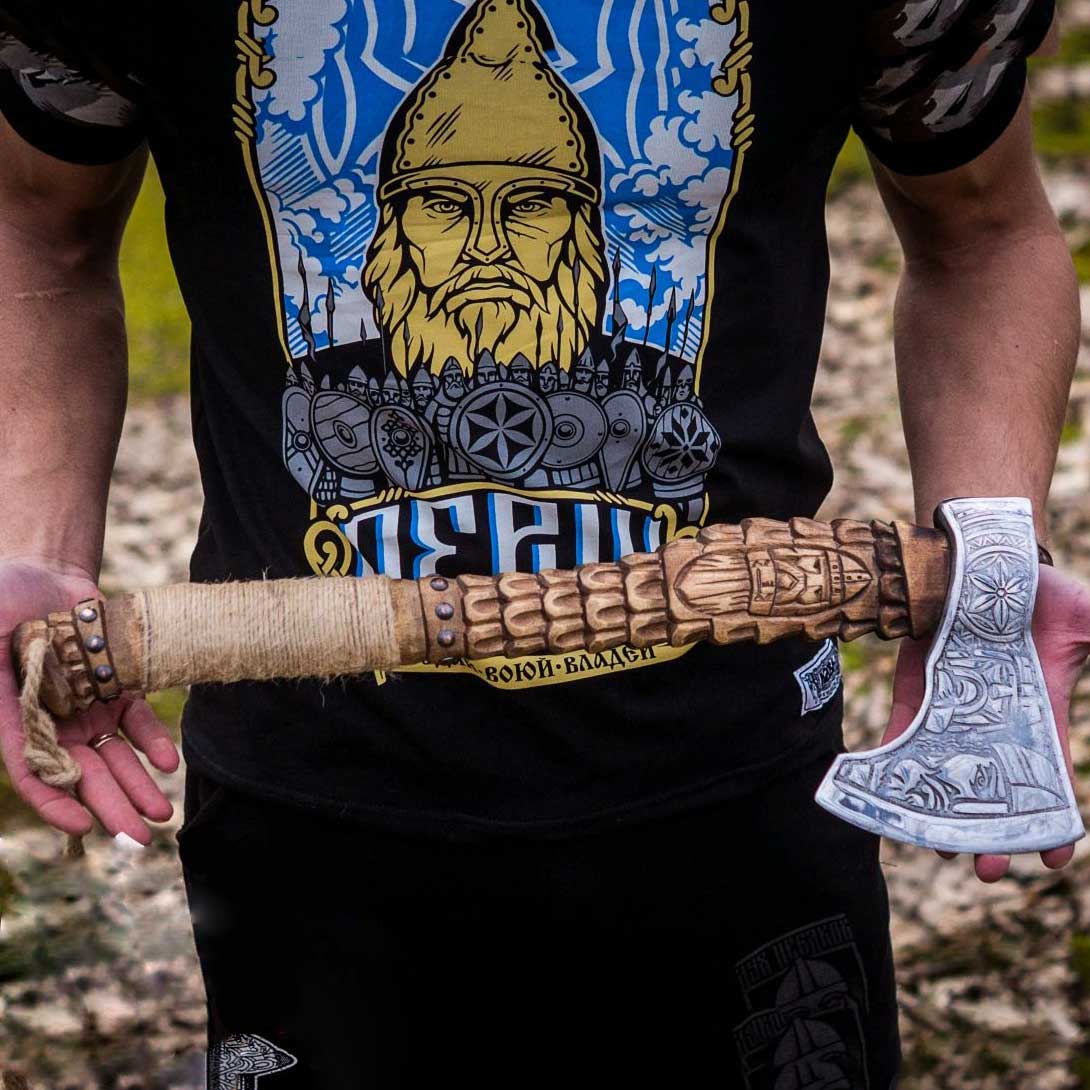 Hache Guerrière Viking - "Hache du Dragon-Blizzard"-HERITAGE VIKING