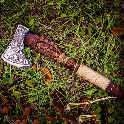 Hache Guerrière Viking - "Hache du Dragon-Blizzard"-HERITAGE VIKING