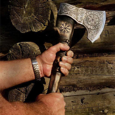 Hache Guerrière Viking - "Ombre des Dieux"-HERITAGE VIKING