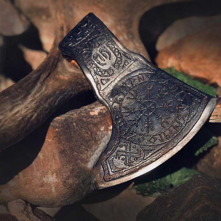 Hache Guerrière Viking - "Ombre des Dieux"-HERITAGE VIKING