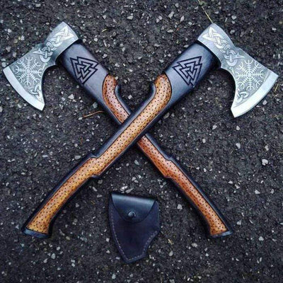 Hache Symboles Vikings Valknut et Aegishjalmur-HERITAGE VIKING