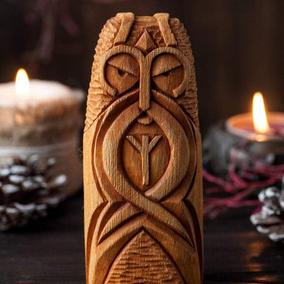 Statue en bois de Heimdall-HERITAGE VIKING