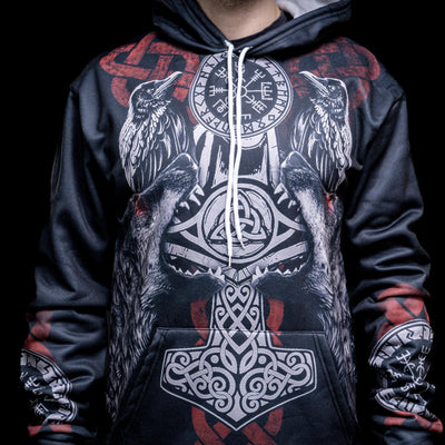 Hoodie Viking "Compass du Destin"-HERITAGE VIKING