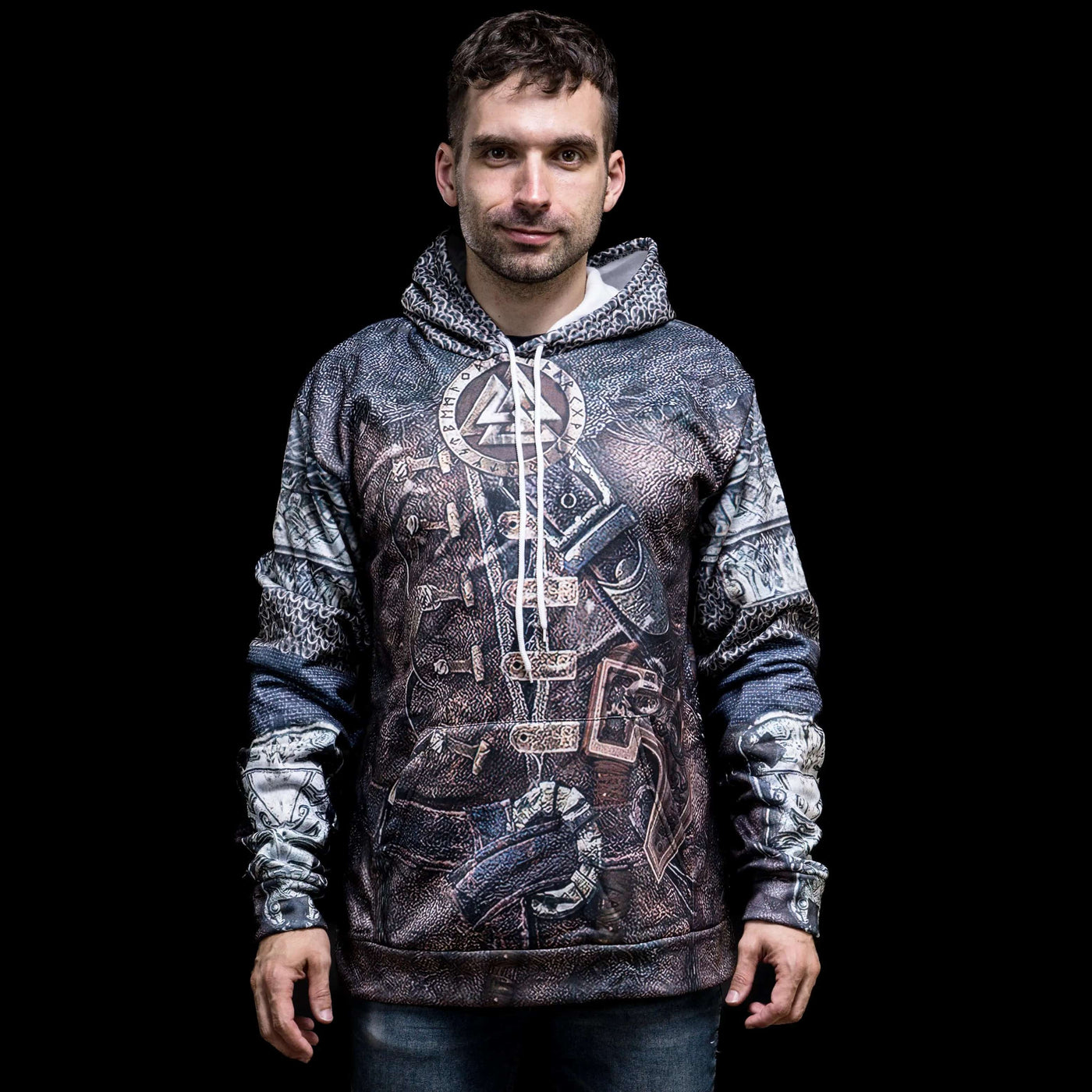 Hoodie Viking "Hoodie Armure du Valhalla"-HERITAGE VIKING