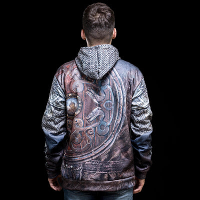 Hoodie Viking "Hoodie Armure du Valhalla"-HERITAGE VIKING