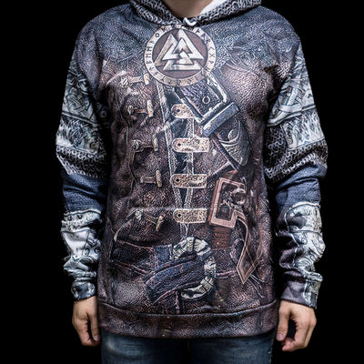Hoodie Viking "Hoodie Armure du Valhalla"-HERITAGE VIKING
