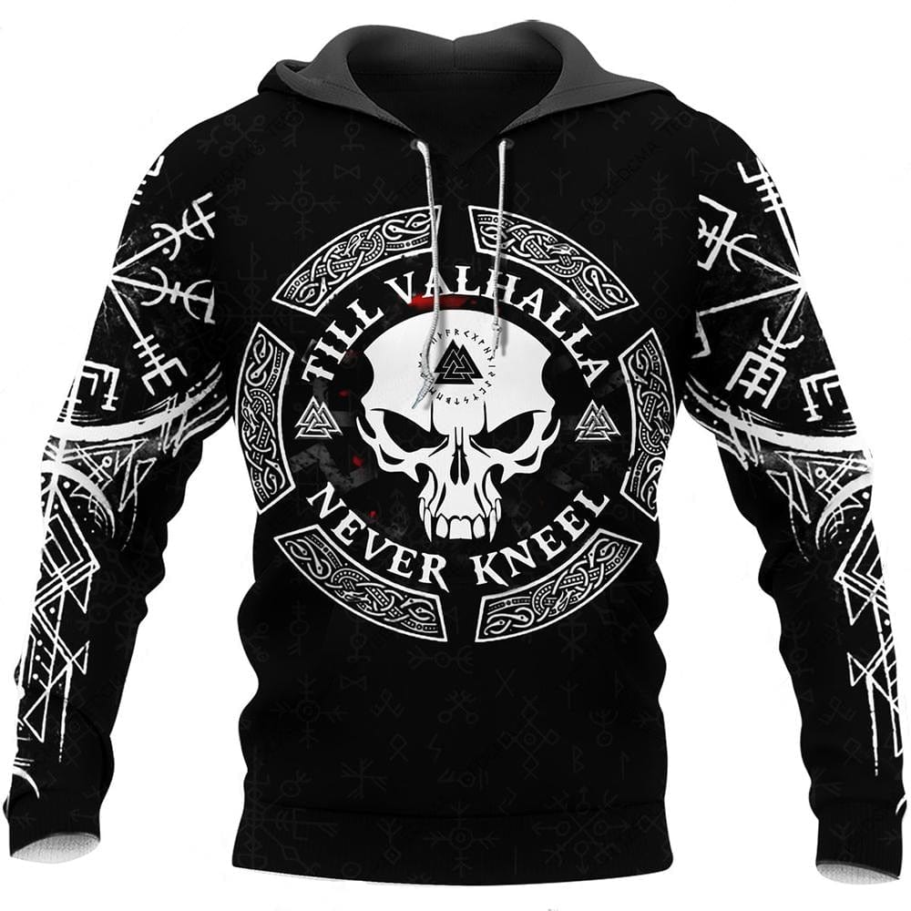 Hoodie Viking "Hoodie Crâne de Guerrier - Voyage jusqu'au Valhalla"-HERITAGE VIKING