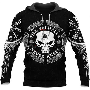Hoodie Viking "Hoodie Crâne de Guerrier - Voyage jusqu'au Valhalla"-HERITAGE VIKING