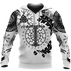 Hoodie Viking "Hoodie Énigme Runique et Vegvisir"-HERITAGE VIKING