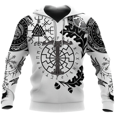 Hoodie Viking "Hoodie Énigme Runique et Vegvisir"-HERITAGE VIKING