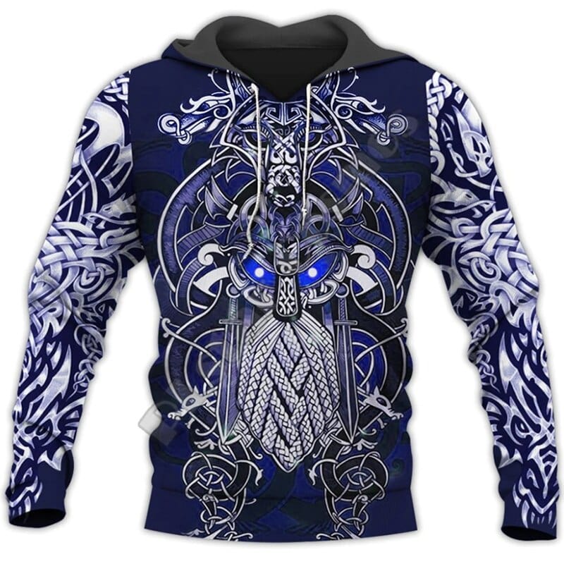 Hoodie Viking "Hoodie Fenrir et Odin - Duel de Destin"-HERITAGE VIKING