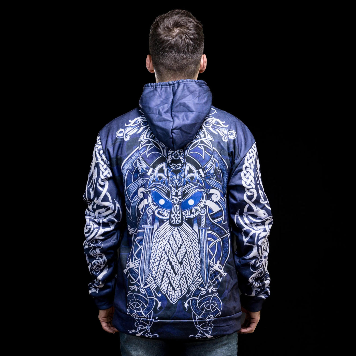 Hoodie Viking "Hoodie Fenrir et Odin - Duel de Destin"-HERITAGE VIKING