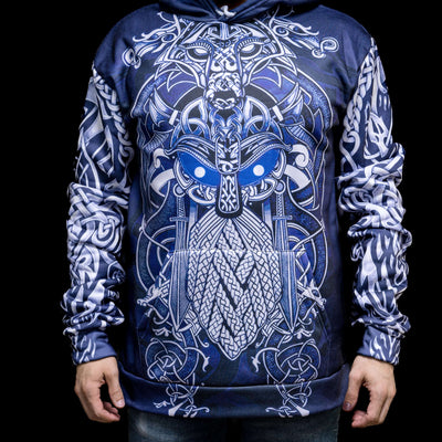 Hoodie Viking "Hoodie Fenrir et Odin - Duel de Destin"-HERITAGE VIKING