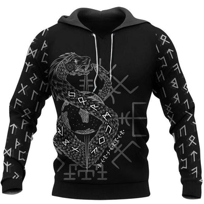Hoodie Viking "Hoodie Infinity Ouroboros et Vegvisir"-HERITAGE VIKING