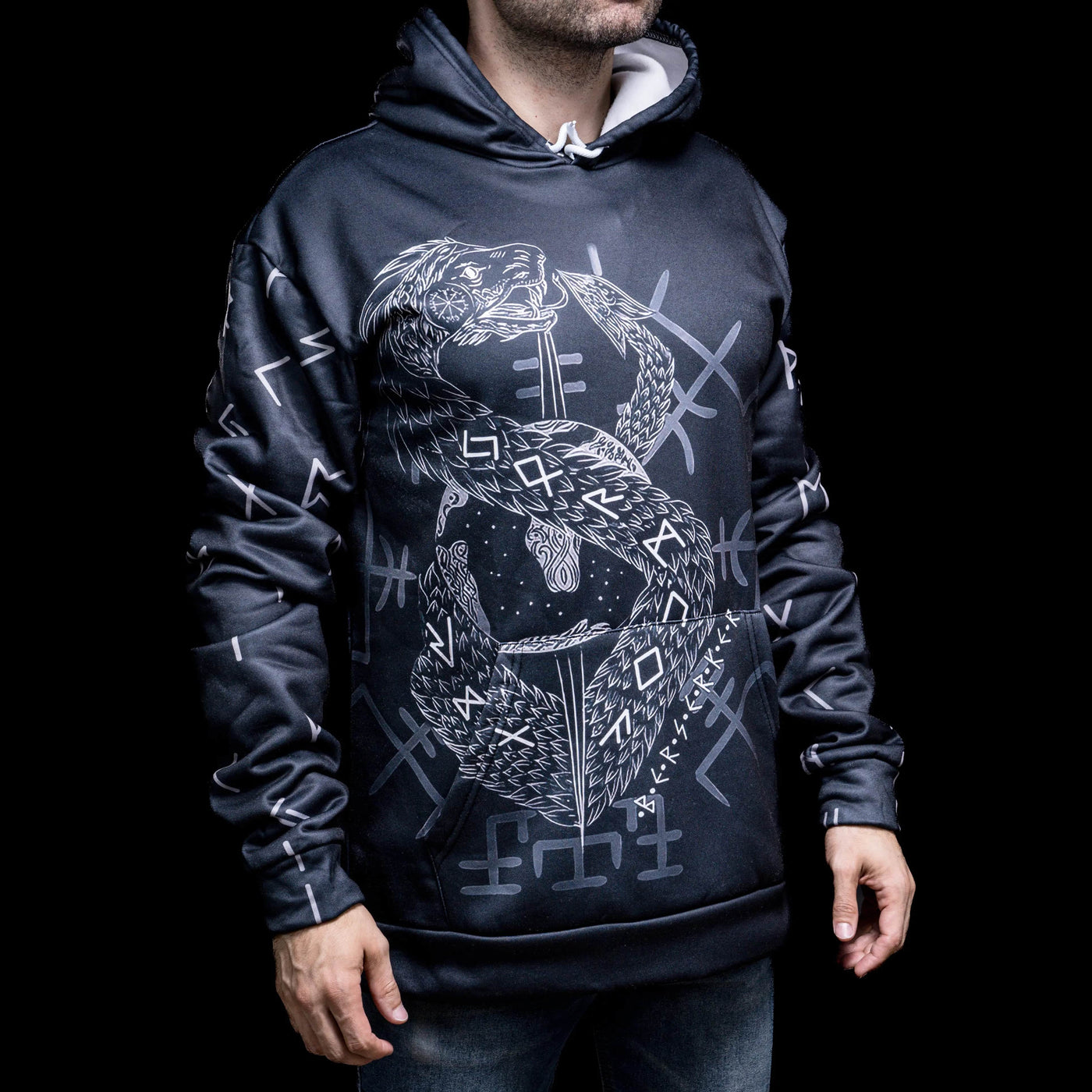Hoodie Viking "Hoodie Infinity Ouroboros et Vegvisir"-HERITAGE VIKING