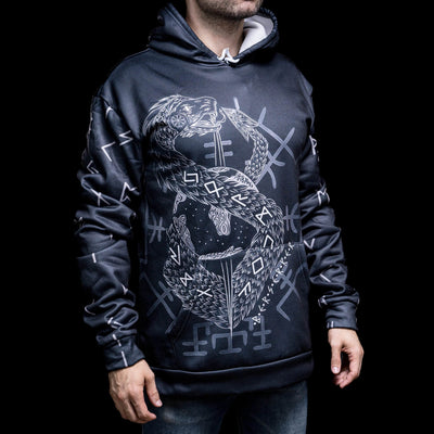 Hoodie Viking "Hoodie Infinity Ouroboros et Vegvisir"-HERITAGE VIKING