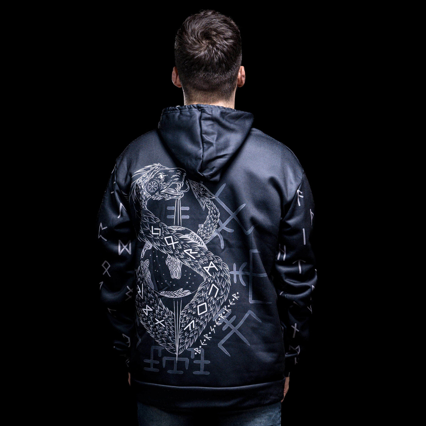 Hoodie Viking "Hoodie Infinity Ouroboros et Vegvisir"-HERITAGE VIKING