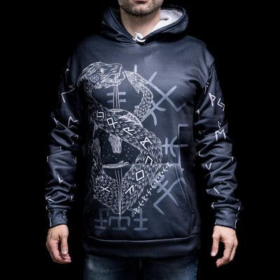 Hoodie Viking "Hoodie Infinity Ouroboros et Vegvisir"-HERITAGE VIKING