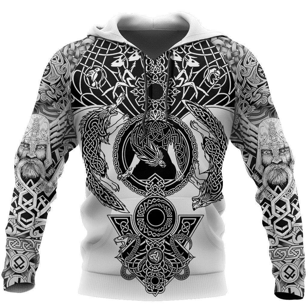 Hoodie Viking "Hoodie Loup du Nord - Emblèmes Viking"-HERITAGE VIKING
