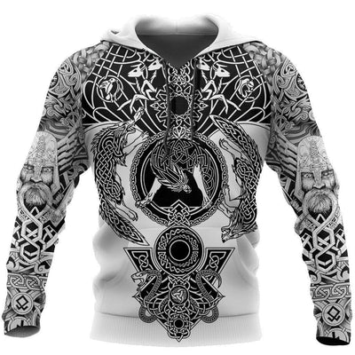 Hoodie Viking "Hoodie Loup du Nord - Emblèmes Viking"-HERITAGE VIKING