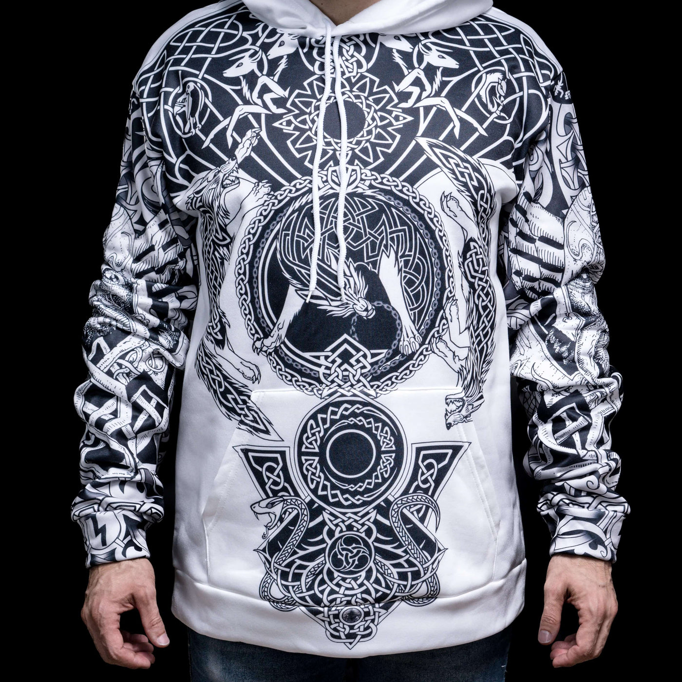 Hoodie Viking "Hoodie Loup du Nord - Emblèmes Viking"-HERITAGE VIKING