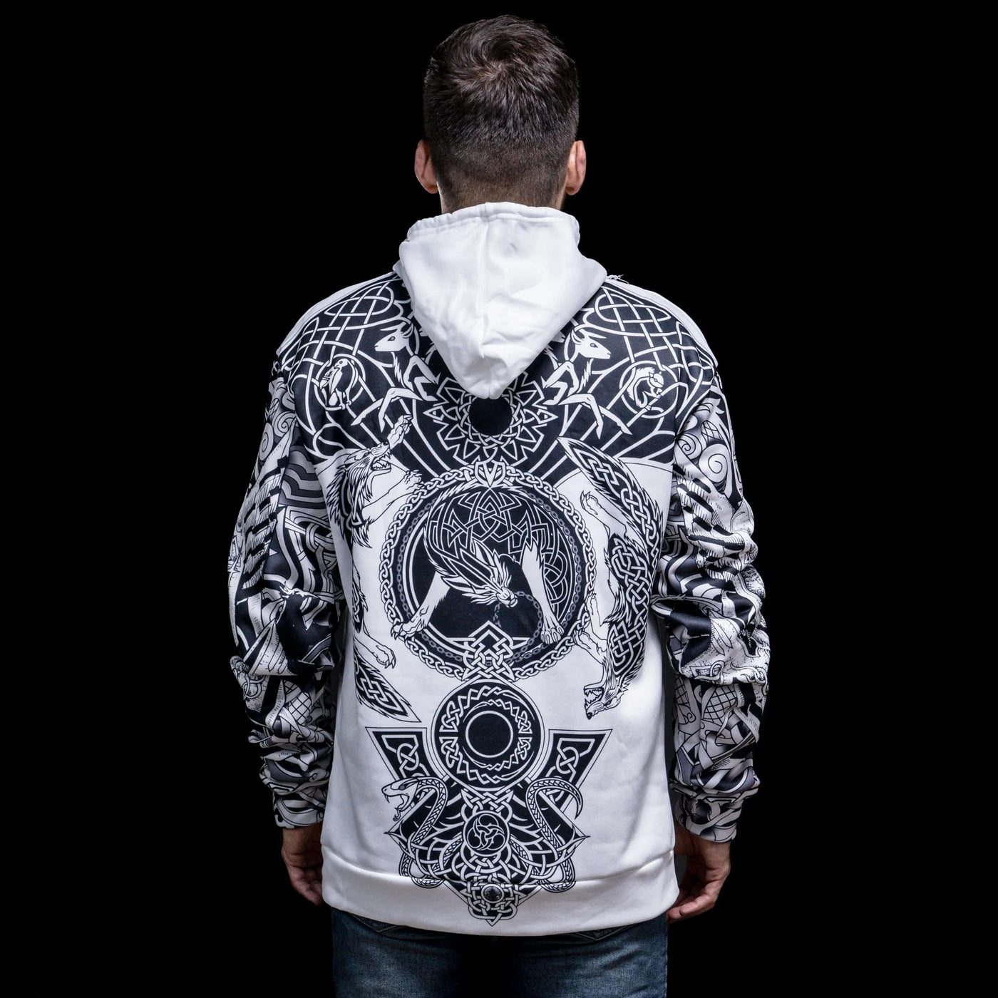 Hoodie Viking "Hoodie Loup du Nord - Emblèmes Viking"-HERITAGE VIKING