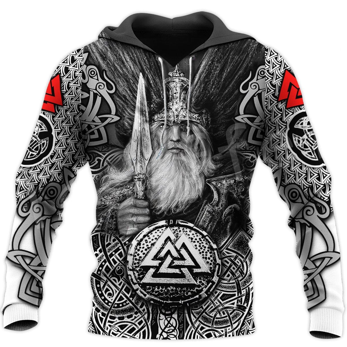 Hoodie Viking "Hoodie Mjöllnir et Valknut"-HERITAGE VIKING