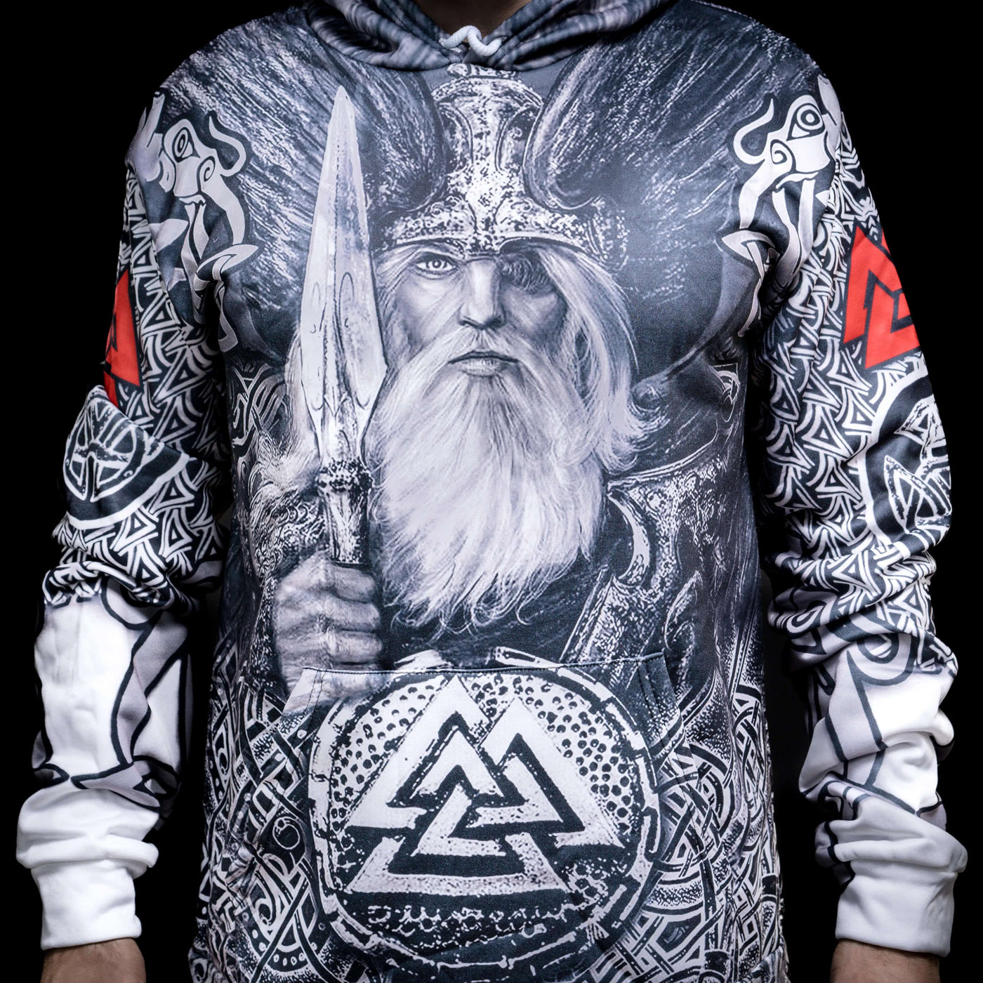 Hoodie Viking "Hoodie Mjöllnir et Valknut"-HERITAGE VIKING