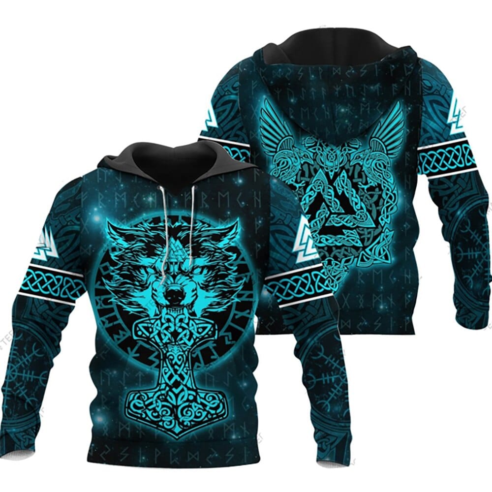 Hoodie Viking "Hoodie Mjölnir du Loup"-HERITAGE VIKING